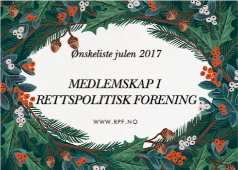 Rettspolitisk julegaveguide 2017